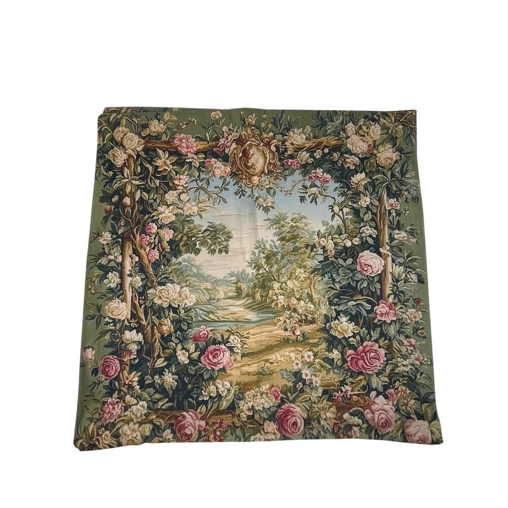 Pastoral Garden Jacquard Print Pillow Covers: S|2